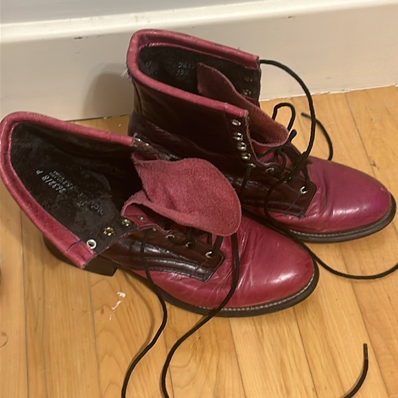 Leather Lace Up Booties - Picture 3 of 4